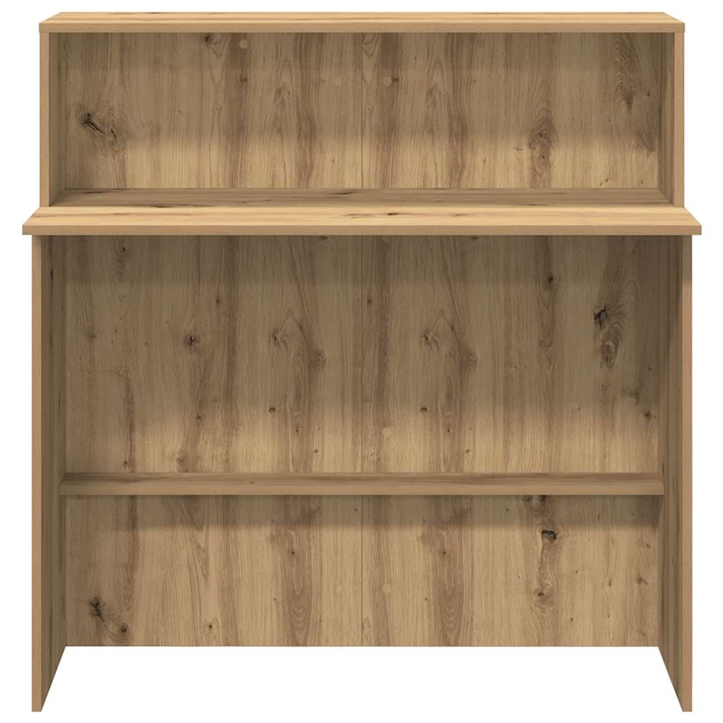 VidaXL Receptiebalie 100x50x103,5cm bewerkt hout artisanaal eikenkleur