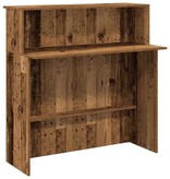 VidaXL Receptiebalie 100x50x103,5 cm bewerkt hout oud houtkleurig