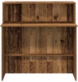 VidaXL Receptiebalie 100x50x103,5 cm bewerkt hout oud houtkleurig