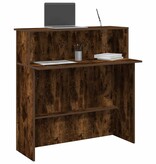 VidaXL Receptiebalie 100x50x103,5 cm bewerkt hout gerookt eikenkleurig