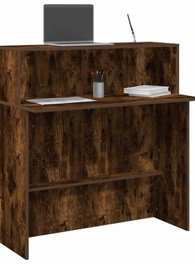 VidaXL Receptiebalie 100x50x103,5 cm bewerkt hout gerookt eikenkleurig