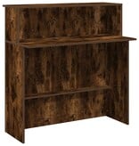 VidaXL Receptiebalie 100x50x103,5 cm bewerkt hout gerookt eikenkleurig