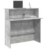 VidaXL Receptiebalie 100x50x103,5 cm bewerkt hout betongrijs