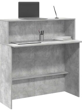 VidaXL Receptiebalie 100x50x103,5 cm bewerkt hout betongrijs