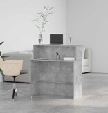 VidaXL Receptiebalie 100x50x103,5 cm bewerkt hout betongrijs