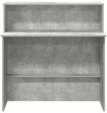 VidaXL Receptiebalie 100x50x103,5 cm bewerkt hout betongrijs