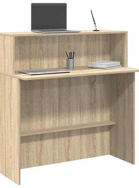 VidaXL Receptiebalie 100x50x103,5 cm bewerkt hout sonoma eikenkleurig