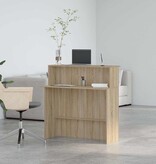 VidaXL Receptiebalie 100x50x103,5 cm bewerkt hout sonoma eikenkleurig