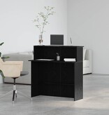 VidaXL Receptiebalie 100x50x103,5 cm bewerkt hout zwart