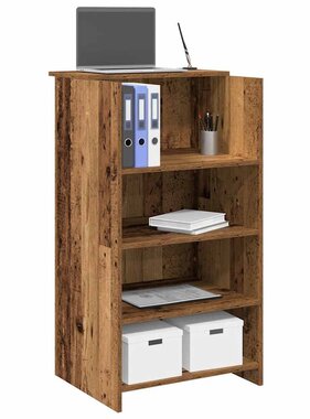 VidaXL Receptiebalie 55x50x103,5 cm bewerkt hout oud houtkleurig