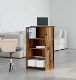 VidaXL Receptiebalie 55x50x103,5 cm bewerkt hout oud houtkleurig