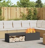 VidaXL Vuurkorf Zwart 160 x 45 x 35 cm Koudgewalst staal