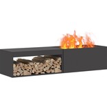 VidaXL Vuurkorf Zwart 160 x 45 x 35 cm Koudgewalst staal