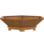 VidaXL Vuurkorf Bruin 100 x 100 x 28 cm Cortenstaal