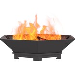 VidaXL Vuurkorf Zwart 100 x 100 x 28 cm Koudgewalst staal