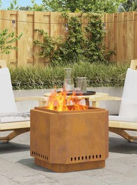 VidaXL Vuurkorf Bruin 58 x 58 x 51 cm Cortenstaal