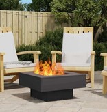 VidaXL Vuurkorf Zwart 60 x 60 x 30 cm Koudgewalst staal