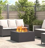 VidaXL Vuurkorf Zwart 80 x 80 x 40 cm Koudgewalst staal