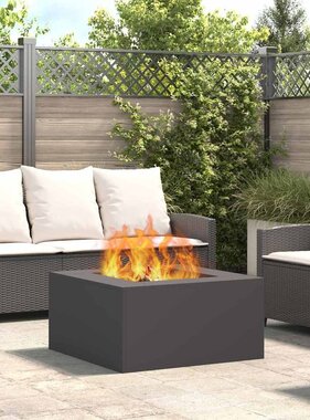 VidaXL Vuurkorf Zwart 80 x 80 x 40 cm Koudgewalst staal