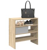 VidaXL Schoenenrekken 2 st stapelbaar 60x30x30,5 cm sonoma eikenkleur
