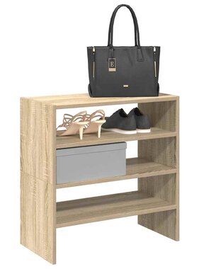 VidaXL Schoenenrekken 2 st stapelbaar 60x30x30,5 cm sonoma eikenkleur