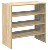 VidaXL Schoenenrekken 2 st stapelbaar 60x30x30,5 cm sonoma eikenkleur