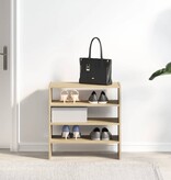VidaXL Schoenenrekken 2 st stapelbaar 60x30x30,5 cm sonoma eikenkleur