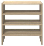 VidaXL Schoenenrekken 2 st stapelbaar 60x30x30,5 cm sonoma eikenkleur