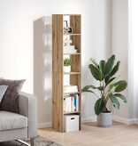 VidaXL Boekenkasten 2 st 30x30x80 cm bewerkt hout artisanaal eiken