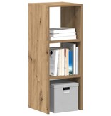 VidaXL Boekenkast stapelbaar 30x30x80 cm bewerkt hout artisanaal eiken