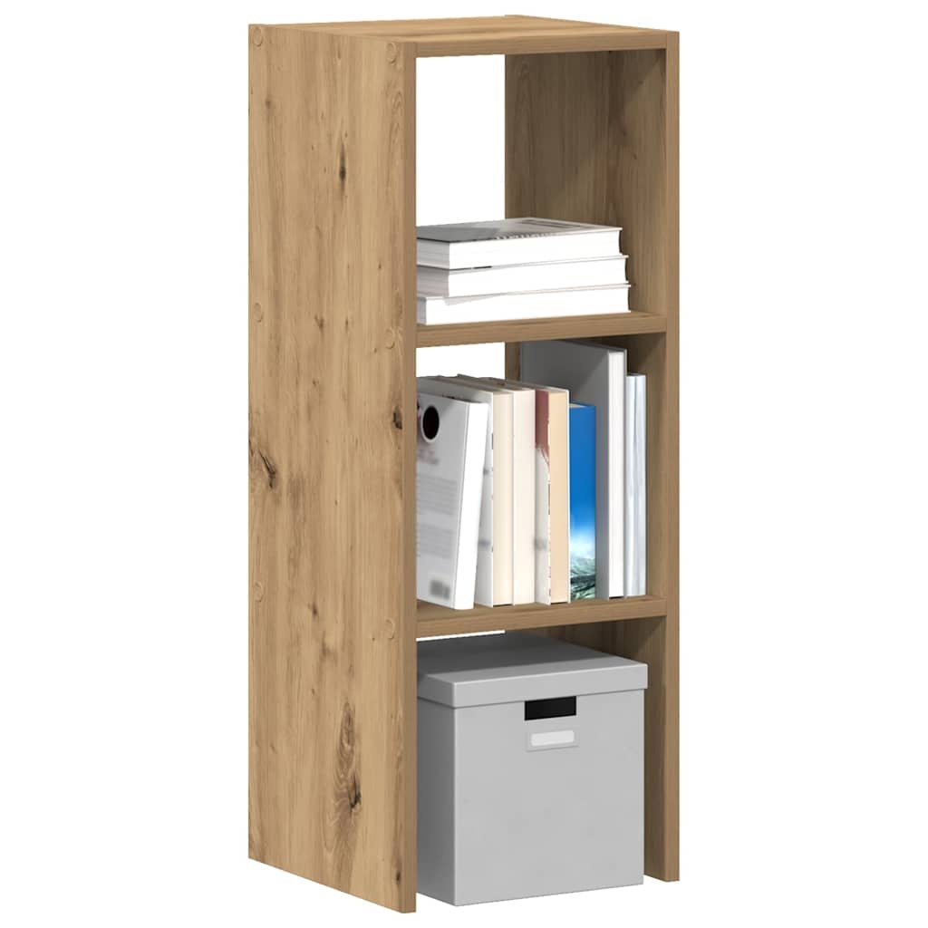 VidaXL Boekenkast stapelbaar 30x30x80 cm bewerkt hout artisanaal eiken