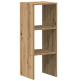 VidaXL Boekenkast stapelbaar 30x30x80 cm bewerkt hout artisanaal eiken