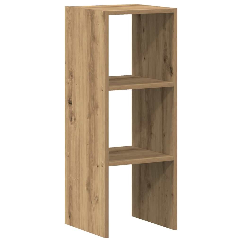 VidaXL Boekenkast stapelbaar 30x30x80 cm bewerkt hout artisanaal eiken