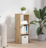 VidaXL Boekenkast stapelbaar 30x30x80 cm bewerkt hout artisanaal eiken