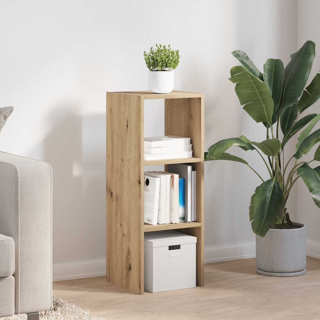 VidaXL Boekenkast stapelbaar 30x30x80 cm bewerkt hout artisanaal eiken