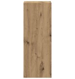 VidaXL Boekenkast stapelbaar 30x30x80 cm bewerkt hout artisanaal eiken