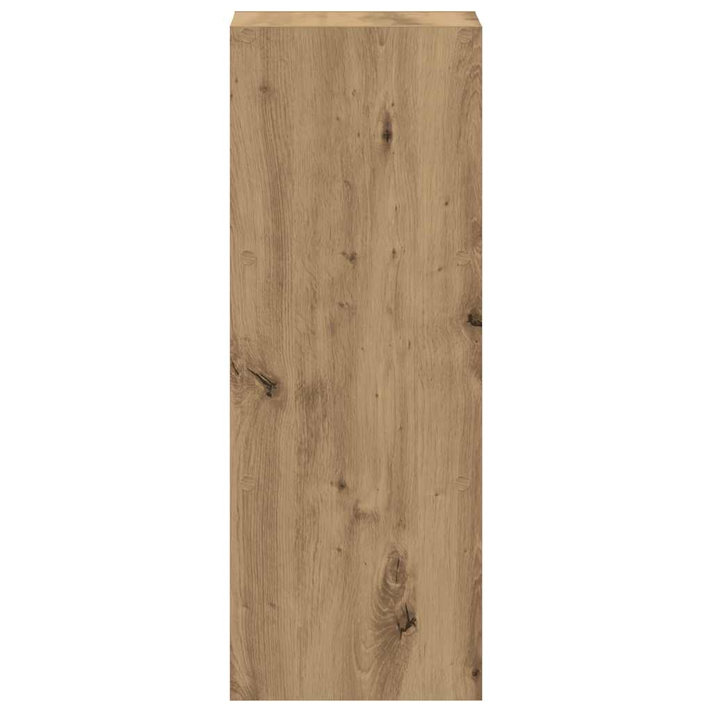VidaXL Boekenkast stapelbaar 30x30x80 cm bewerkt hout artisanaal eiken