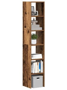 VidaXL Boekenkasten 2 st stapelbaar 30x30x80 cm bewerkt hout oud hout