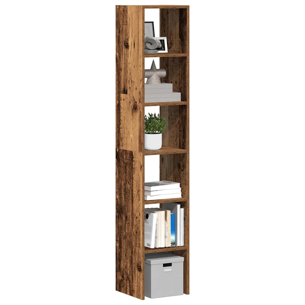 VidaXL Boekenkasten 2 st stapelbaar 30x30x80 cm bewerkt hout oud hout
