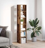 VidaXL Boekenkasten 2 st stapelbaar 30x30x80 cm bewerkt hout oud hout