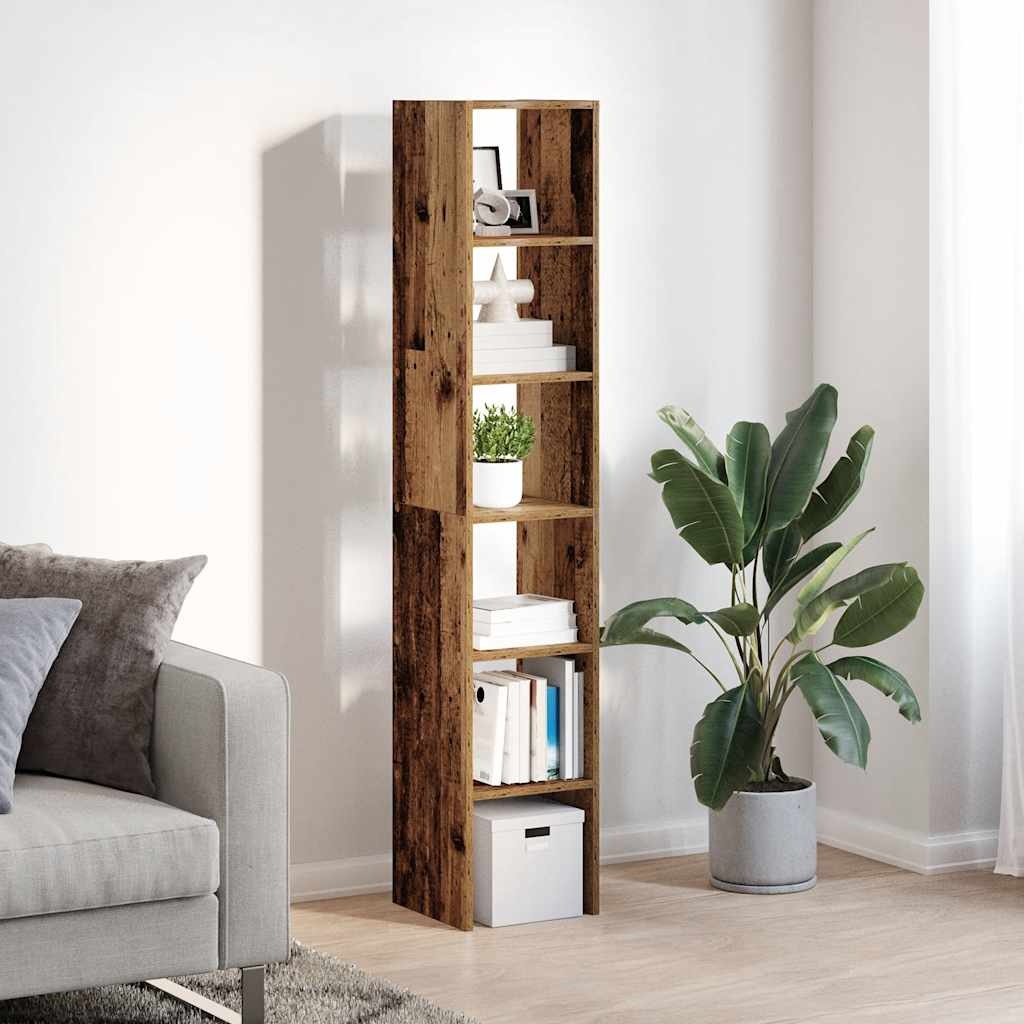 VidaXL Boekenkasten 2 st stapelbaar 30x30x80 cm bewerkt hout oud hout