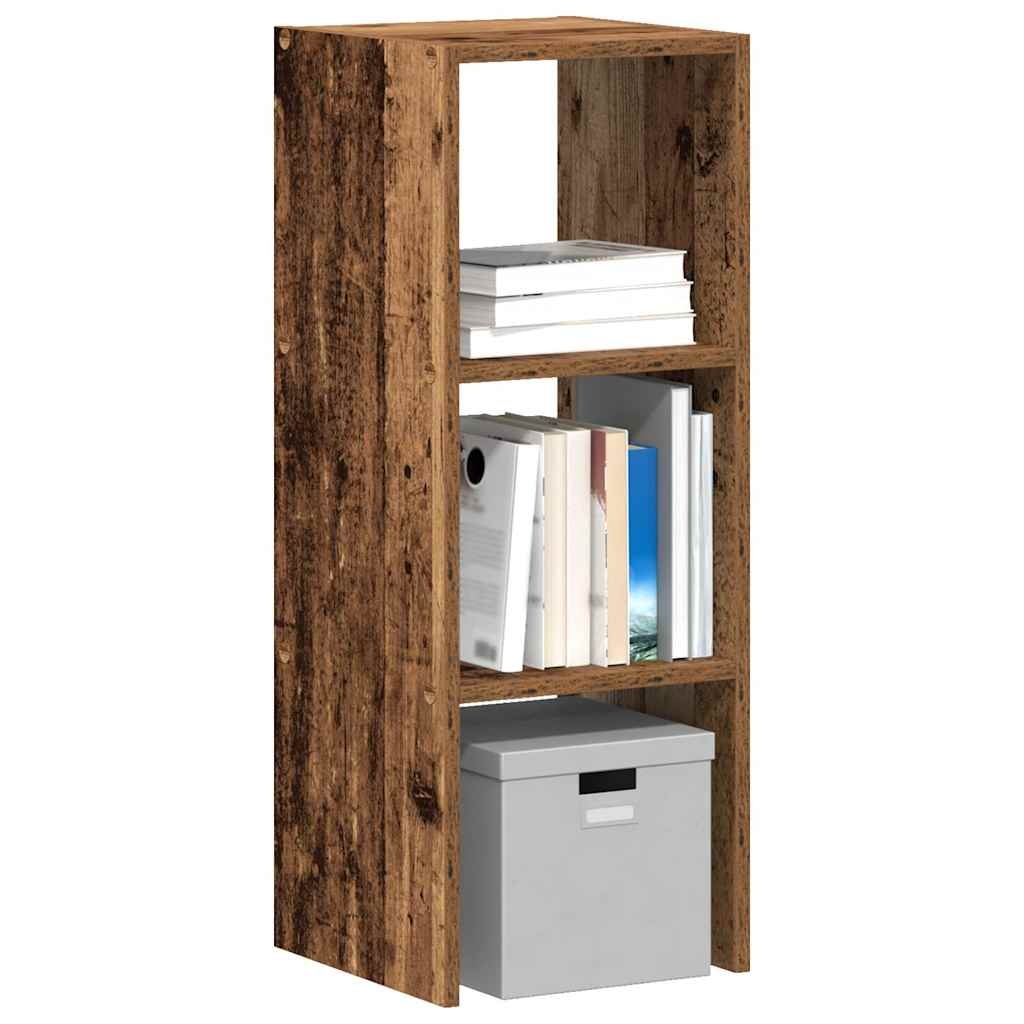 VidaXL Boekenkast stapelbaar 30x30x80 cm bewerkt hout oud houtkleurig