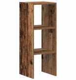VidaXL Boekenkast stapelbaar 30x30x80 cm bewerkt hout oud houtkleurig