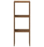 VidaXL Boekenkast stapelbaar 30x30x80 cm bewerkt hout oud houtkleurig