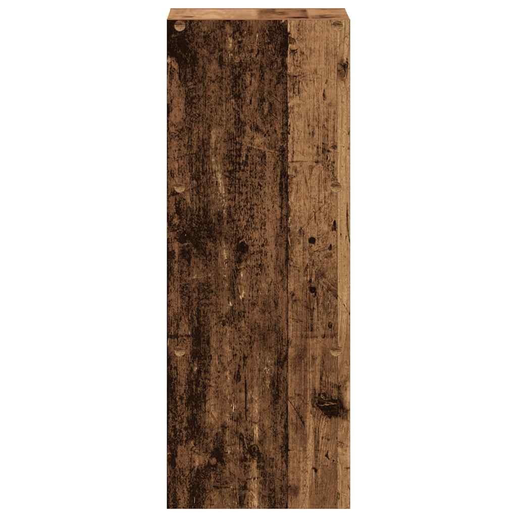 VidaXL Boekenkast stapelbaar 30x30x80 cm bewerkt hout oud houtkleurig