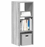 VidaXL Boekenkast stapelbaar 30x30x80 cm bewerkt hout grijs sonoma