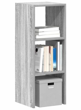 VidaXL Boekenkast stapelbaar 30x30x80 cm bewerkt hout grijs sonoma
