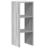VidaXL Boekenkast stapelbaar 30x30x80 cm bewerkt hout grijs sonoma