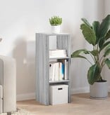 VidaXL Boekenkast stapelbaar 30x30x80 cm bewerkt hout grijs sonoma