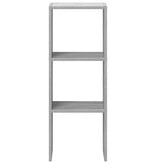 VidaXL Boekenkast stapelbaar 30x30x80 cm bewerkt hout grijs sonoma